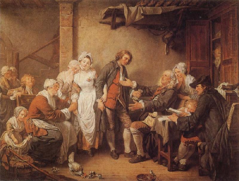 Jean-Baptiste Greuze L'Accordee du  Village china oil painting image